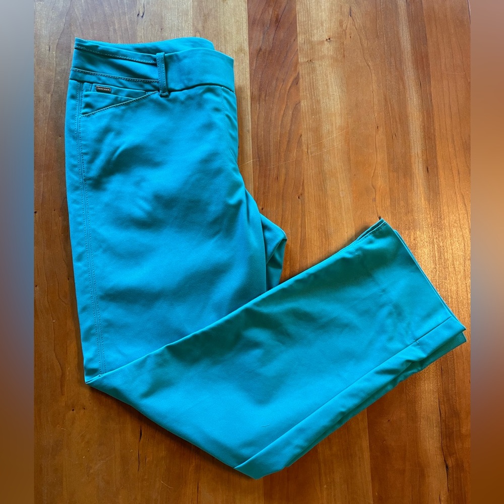 WHBM - Turquoise Ankle Slim Pants - size 6
